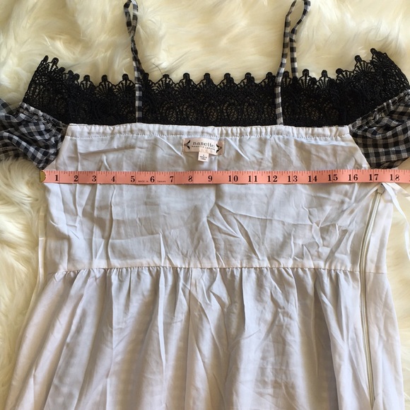 NWT Nanette Lepore Black/White Gingham Maxi Dress - Picture 10 of 14